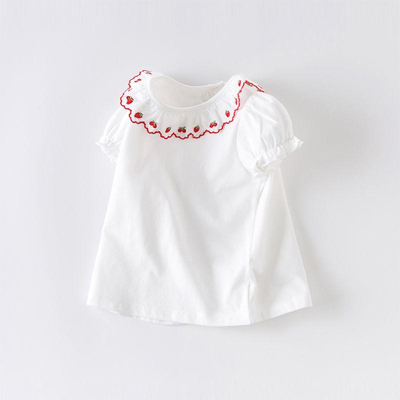 Children's Short Sleeved Girls' T-shirt Thin Summer Half Sleeved Top