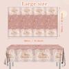 Pink Retirement Party Decorations-3pcs Happy Retirement Tablecloths Rose Gold Table Cover for Woman Men Table Cloths Party Favors