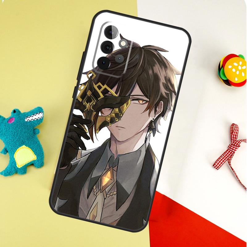 Zhongli Genshin Impact For Samsung Galaxy A55 A35 A15 A54 A34 A14 A53 A33 A13 A05 A06 A16 A22 A32 A52 Phone Case