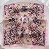 Luxury Print Shawl Square Scarf for Women Soft Satin Neckerchief Female Hair Bands Ribbon Headband Bandana 70X70CM