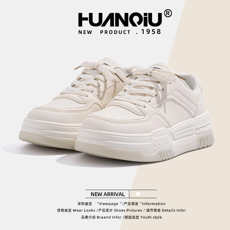 Global trend platform white shoes women's 2025 spring versatile height-increasing breathable casual board shoes ZHQ5361-1