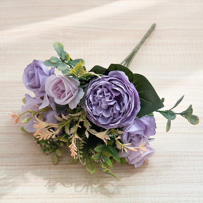 Artificial Flowers Wedding Christmas Craft Wreath Home Decor Accessories Bride Holding Flowers Scrapbooking Silk Hydrangea Peony