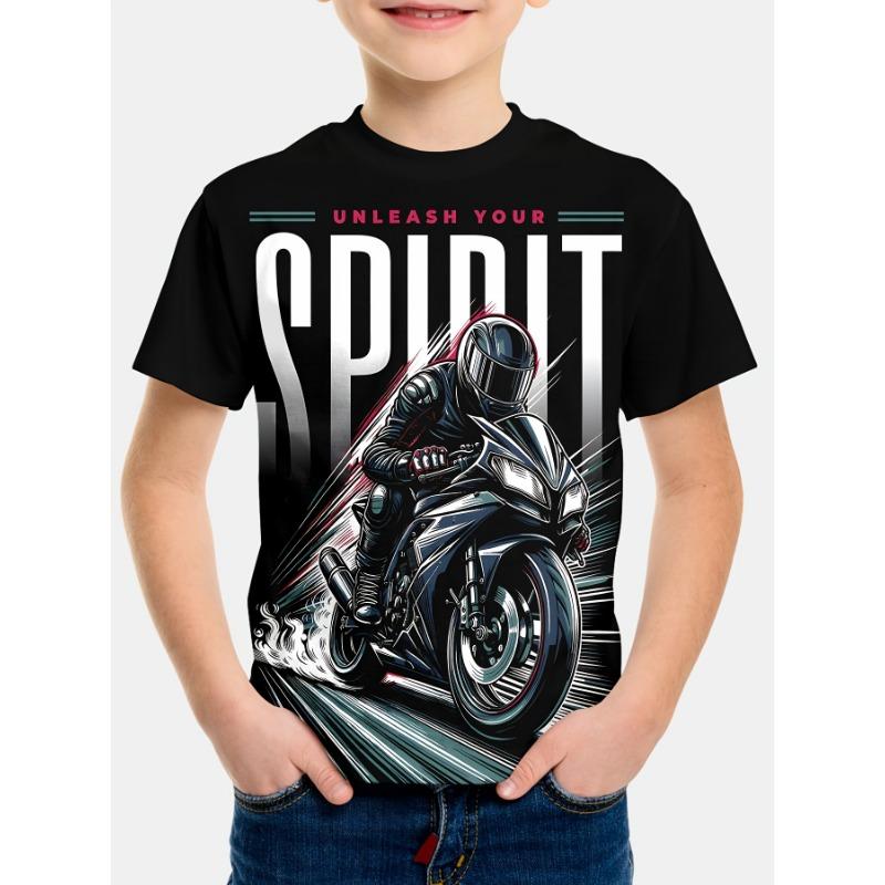 Kids Clothes Boys Tshirt Short Sleeve Stylish Car Racing Graphic