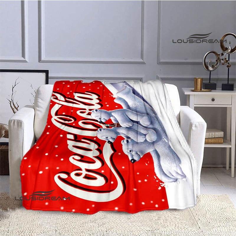 Coke logo printing blanket art decorations children's warm blankets flannel soft and comfortable blankets home travel blankets