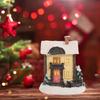 House Decoration LED Lights Christmas Town Scene Desktop Ornaments Figurines Buildings Battery