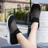 Woman's Summer New High Top Mesh Casual Sports Shoes Soft Sole Non Slip Round Toe Lightweight Slip On Big Size Walking Shoes