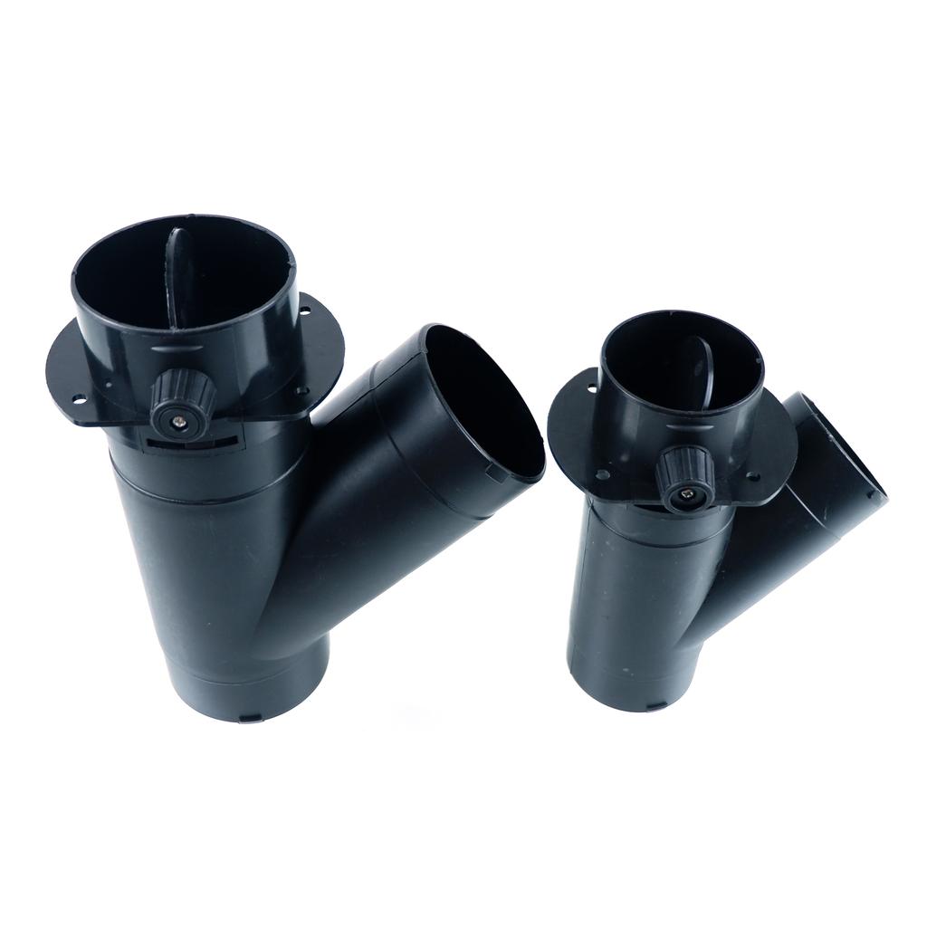 60mm 75mm Válvula Flap Ajustável Aquecedor de Ar a Diesel Duto de Ventilação Divisor de Saída Tubo de Escape Conector Junção Para Carro