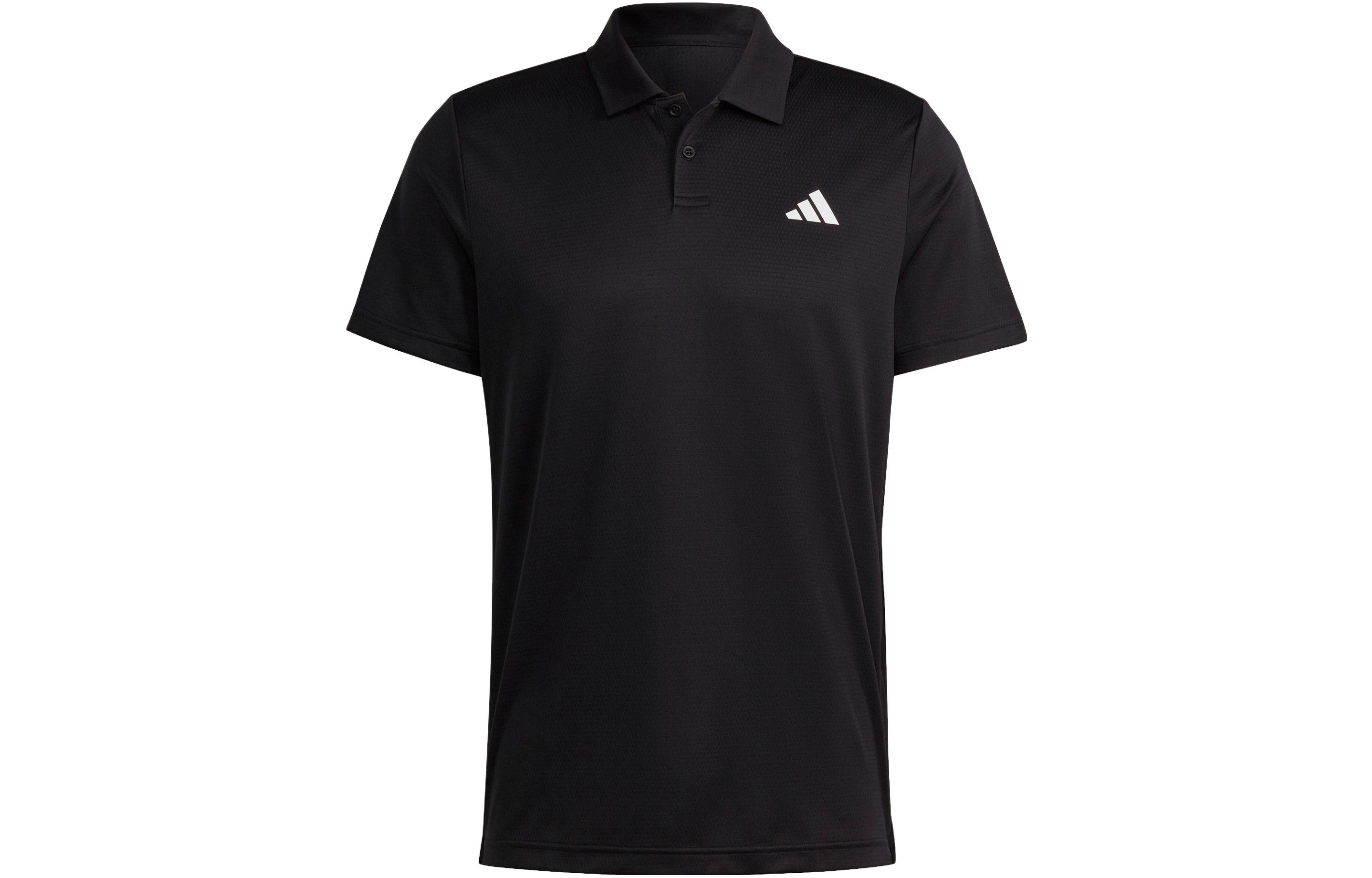 Adidas Polo Shirts Men s Black Polo Collar Moderate Straight Fit HS3236 M
