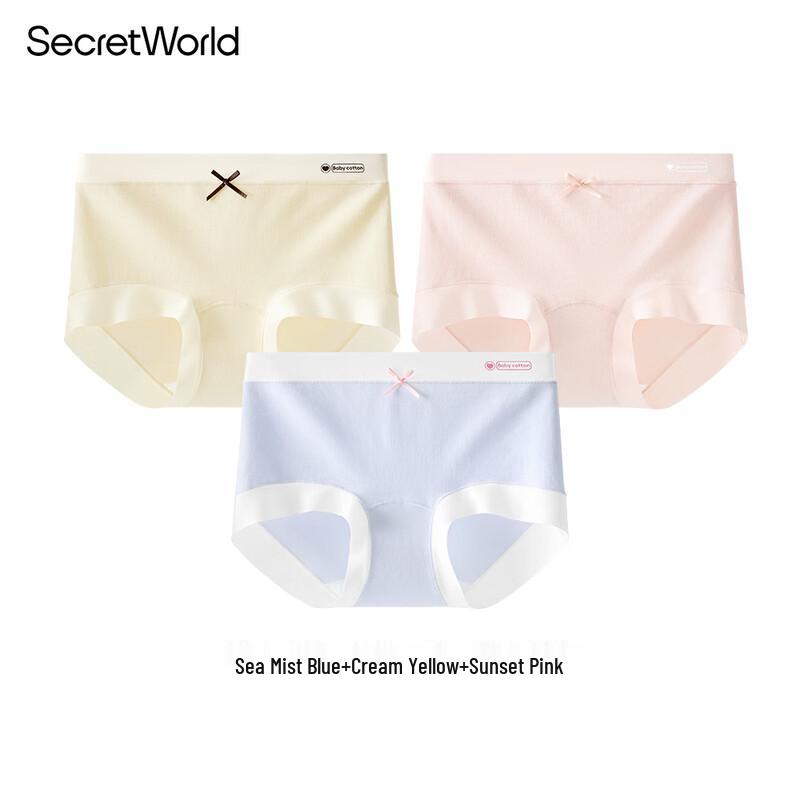 SecretWorld Women's High-Waist Cotton Antibacterial Briefs