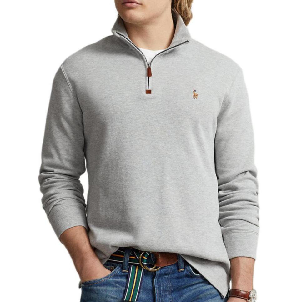 

Polo Ralph Lauren Свитшот с полумолнией, повседневный, с вышивкой, с длинным рукавом, мужской 710857073-011 S