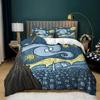 Starry Night Van Gogh Duvet Cover Set Queen Size,Oil Painting Famous Modern Classic Sky Star Art,Decorative 3D Bedding Set Tool