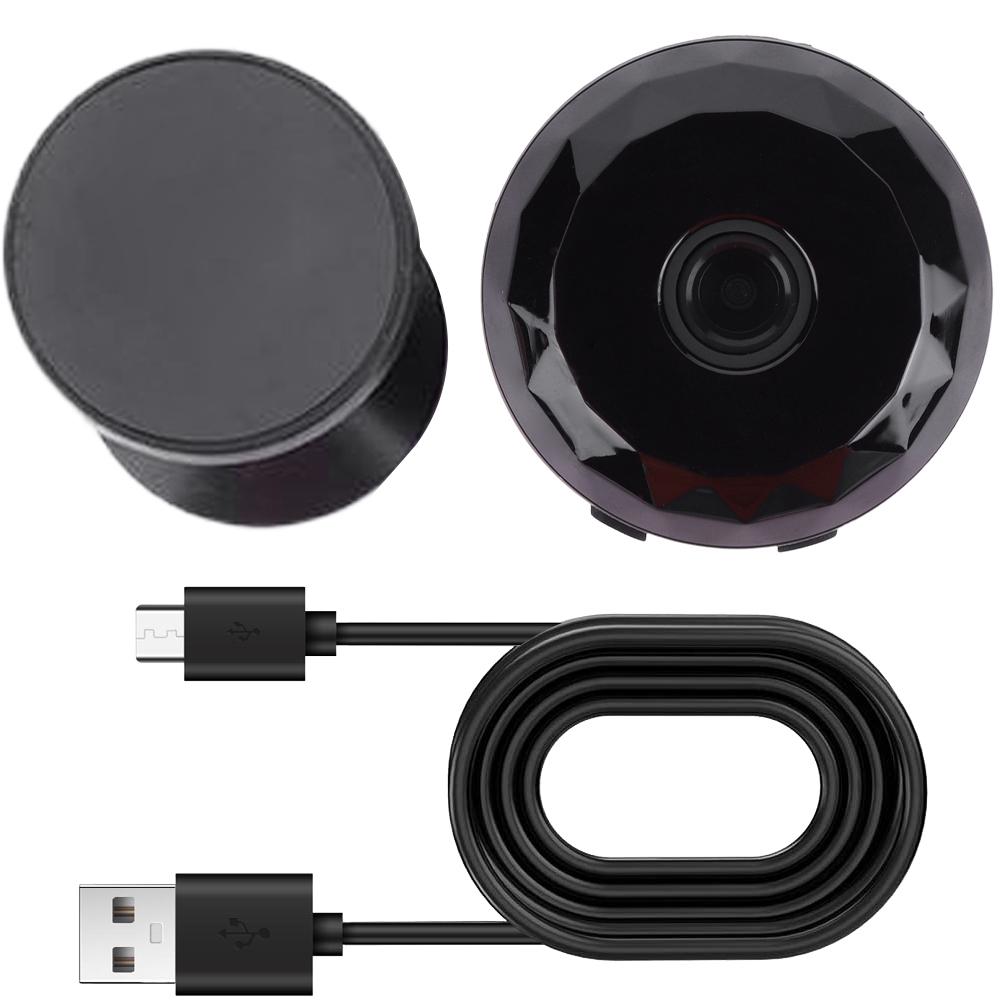 

Камера безпеки 1080P Бездротова внутрішня камера нічного бачення WiFi камера виявлення руху 120 градусів широкий кут для домашньої безпеки чорний