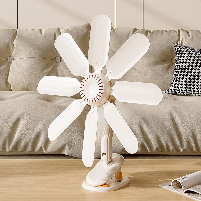 

Подставка с зажимом настенный мини-вентилятор циркулирующий воздушный вентилятор портативный перезаряжаемый 3D настольный пластик K6 5 Вт 5 В YL EU белый