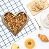 Heart Patterned Wood Serving Tray Heart-shaped Wooden Serving Tray Heart-shaped Walnut Nut Tray Set for Dining Table for Snacks