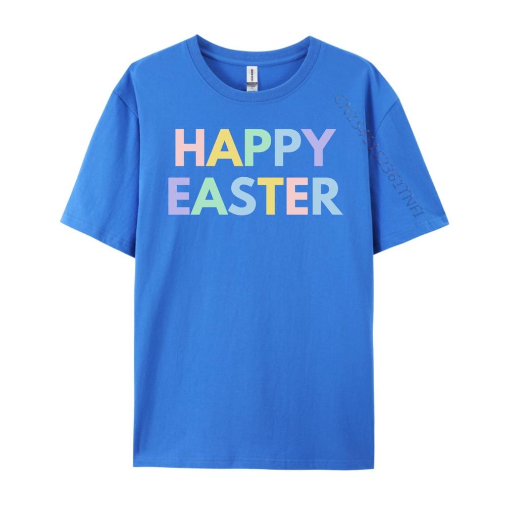 Cute Pastel Happy Easter Graphic T Shirts 100 Cotton ClassicMan Clothes Letter Mens Designer Clothes Classic Christmas Family