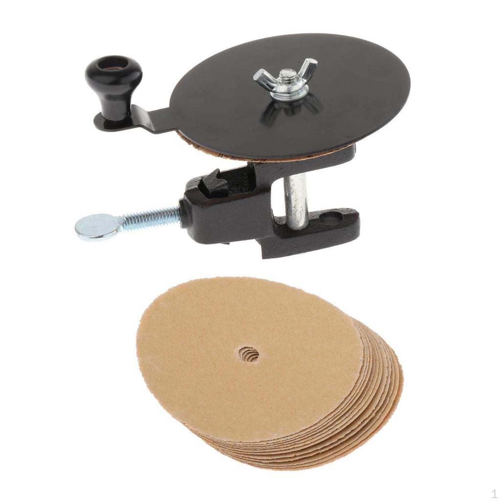 Billiard Cue Top Sander Set Repairing Tools with 14x Sand Paper Portable Supply Tip Shaper