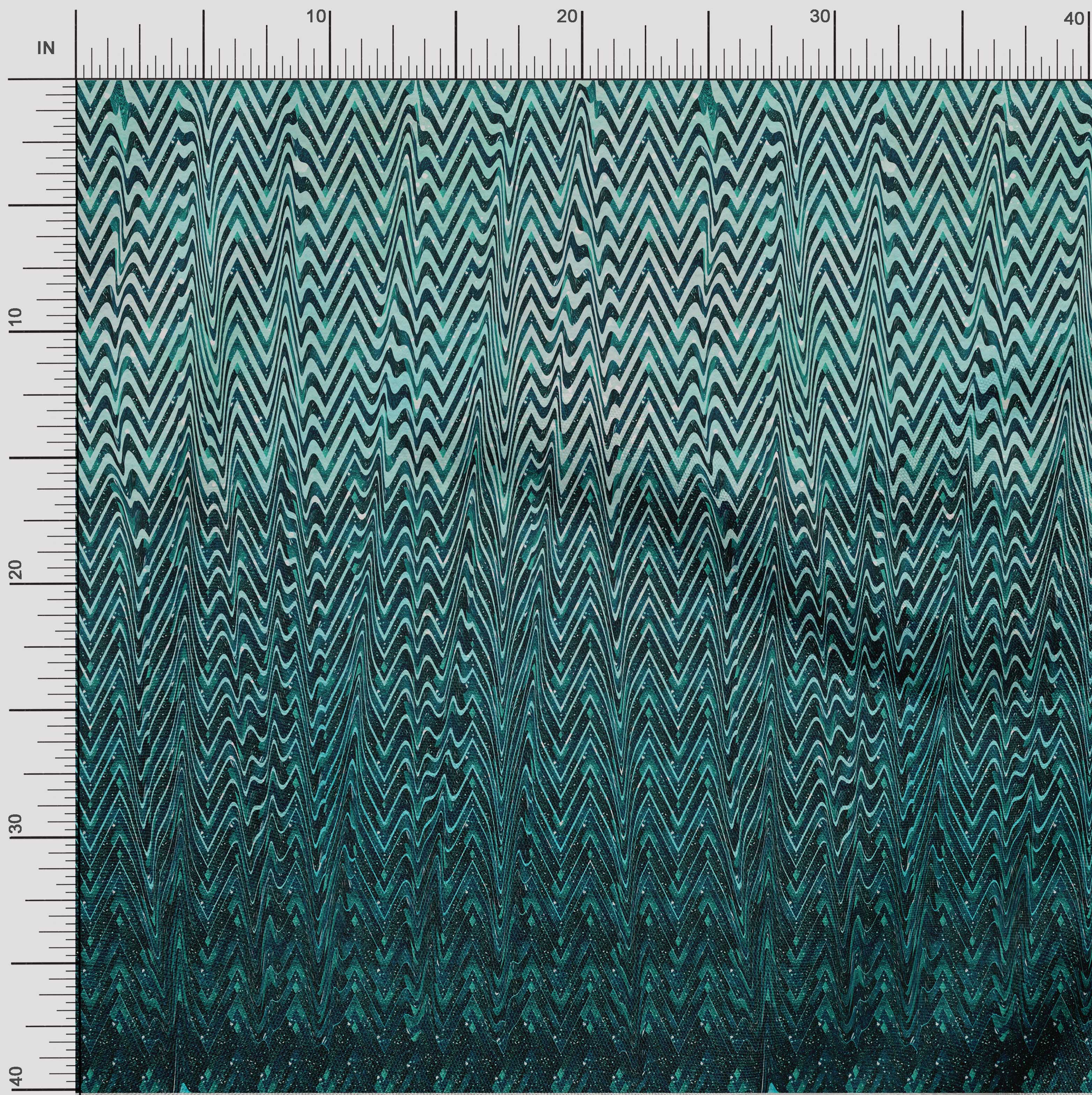 

OneOone Cotton Flex Fabric Waves Panel Print Швейна тканина BTY шириною 40 дюймів 42 Inch Wide - Viscose Chiffon синій