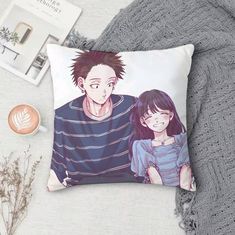 K-Kaoru Hana Wa Rin To Saku Double-Sided Printed Square Pillow Cover Decorative Cushion Cover For Sofa Bedroom Bedside