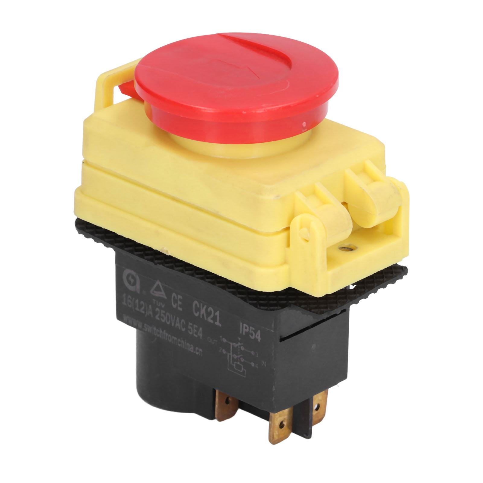 

250V Industrial Electromagnetic Switch Waterproof ON Off Push Button Switches for Cutting Machine