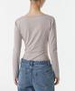 Musinsa Standard Woman Square Neck Long Sleeve Bodysuit [Ash Beige]