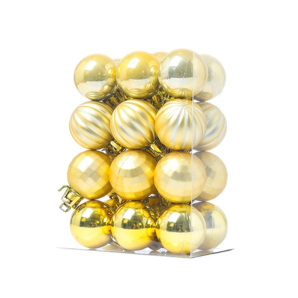 24pcs Creative Christmas Ball Set Delicate Hanging Ornament Crafts Christmas Tree Pendant  Gift