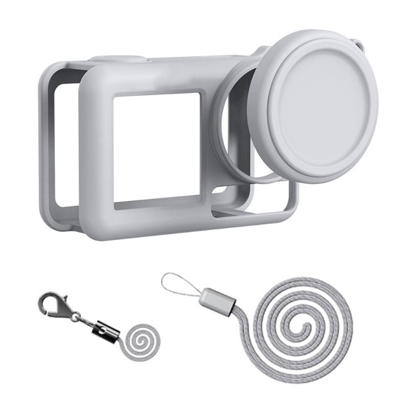 Protective Silicone Skin Case Plus Lens Cover and Lanyard for Action 5Pro Camera Accessories