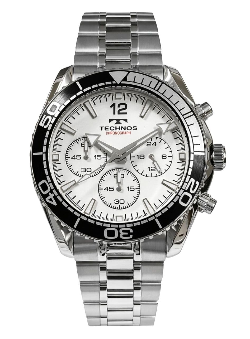 TECHNOS Chronograph 10 ATM Water T9C48SW [TECHNOS] Watch, Resistant, белый
