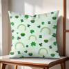Funny St Patricks Day Cushion Cover Natural Linen Organic Fabric DoubleSided Printing Couch Pillow Covers Home Decor