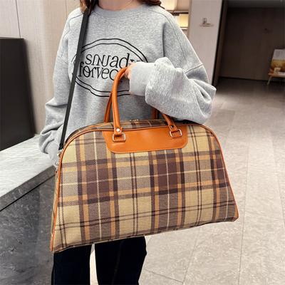 Damen Karomuster Retro Neu Umhängetasche Sporttasche Umhängetasche Leichte Geschäftsreise Mode Kurze Distanz Handtasche