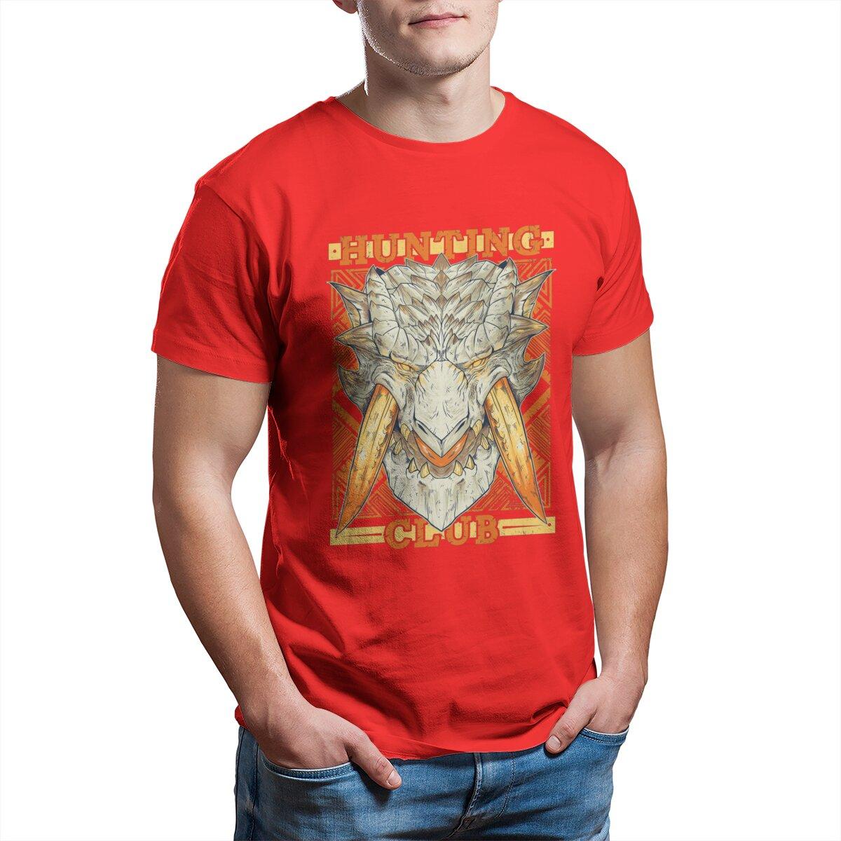 

Monster Hunter World Hunting Club Barioth T Shirt RPG Game 100% Cotton printed Clothes Leisure Gift Idea T-Shirt S
