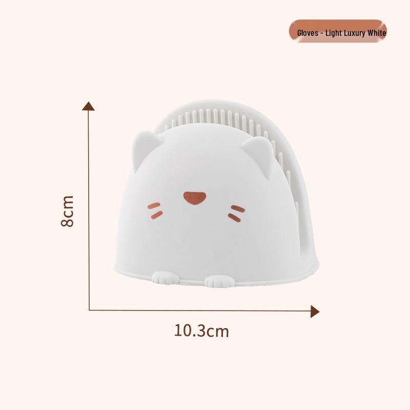 Anti-Scald Non-Slip Bowl & Plate Holder with Steamer Clip and Heat-Resistant Gloves