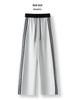 Women's Street-Style High-Waisted Wide-Leg Pants - 2026 Spring College Style, Age-Reducing, Drape, Straight-Leg Sweatpants