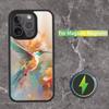 Hummingbird and Flowers Phone Case For iPhone 17,16,15,14,13,12,11,Pro,Max,Plus,Mini,SE Magsafe Magnetic Wireless Charging