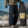Northeast Thermal Tooling Down Cotton Pants Men's Winter Velvet Thickened Outer Wear Windproof, Waterproof and Cold-proof Ski Pants