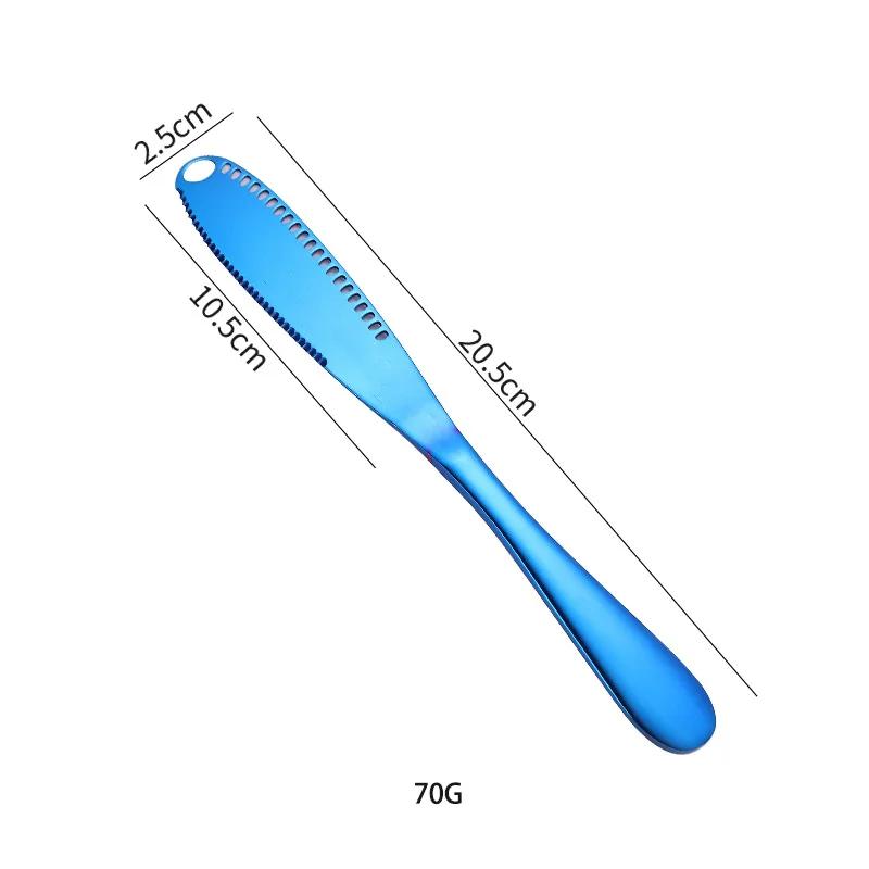 430 Edelstahl Buttermesser Löcher Käse Dessertmesser Stahl Marmeladenmesser Besteck Toast Abwischen Sahne Brot Käseschneider Küchenwerkzeuge