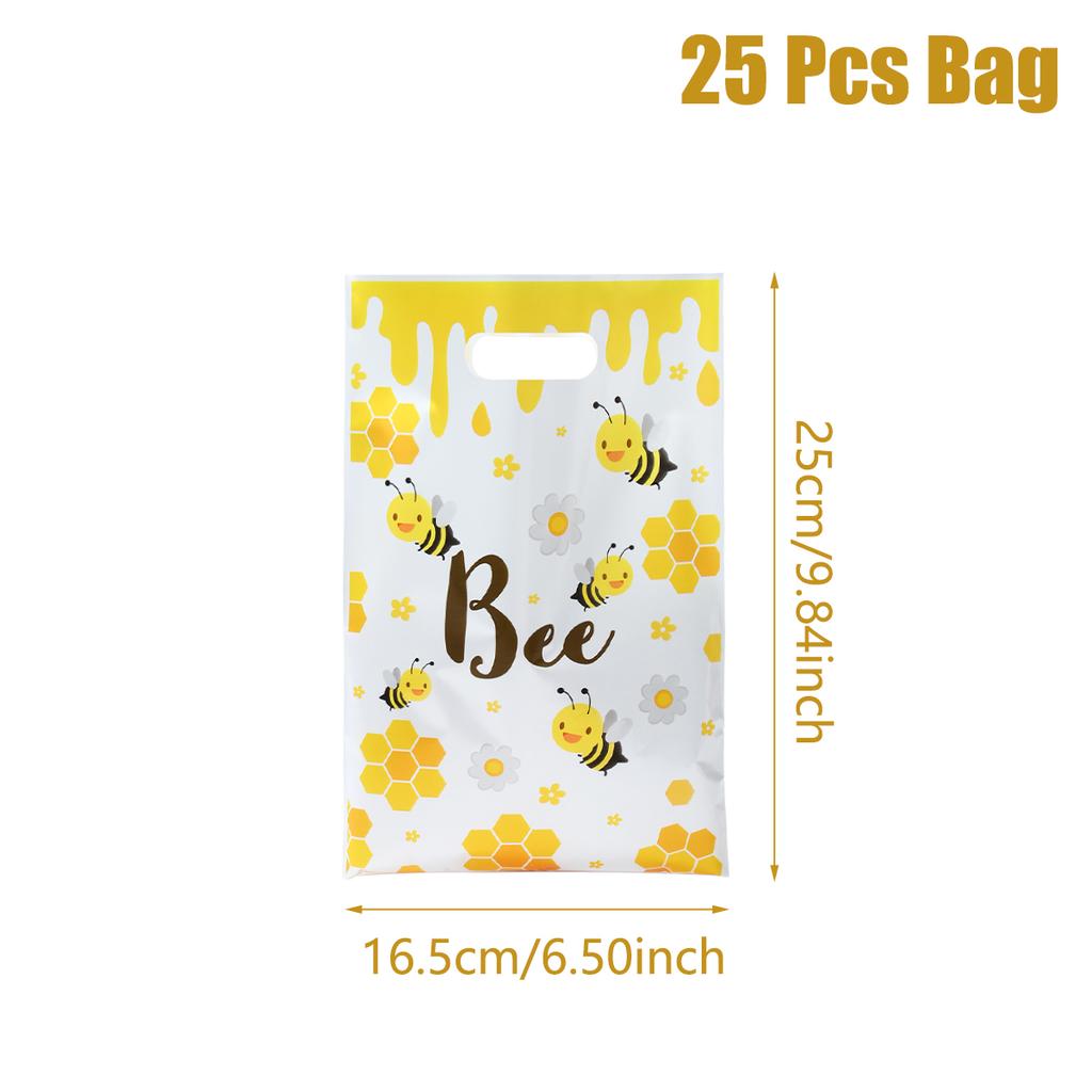 10/25/50pcs Little Honey Bee Handbag Little Bee Theme Birthday Party Decorations Kids Favors Gift Hand Bag Baby Shower Supplies