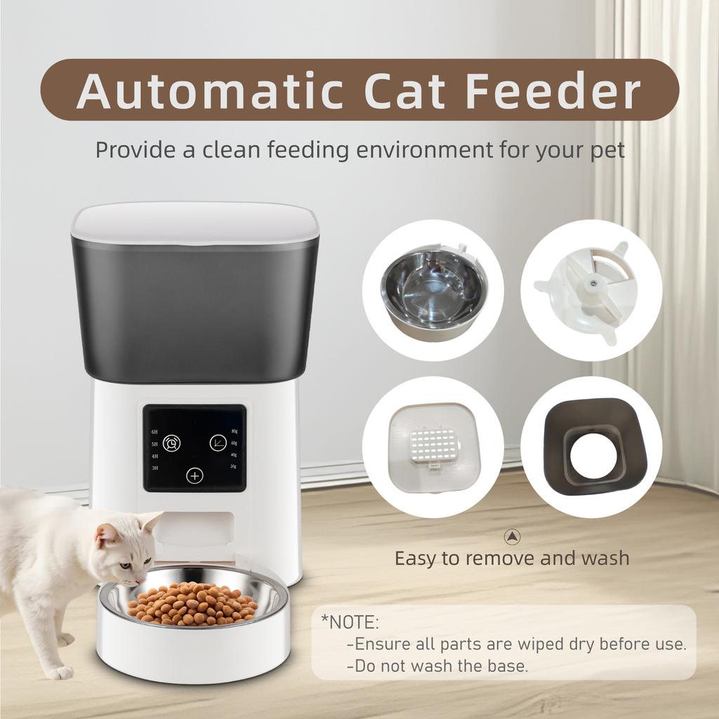 Smart Pet Feeder Automatic Cat Feeder Dog Slow Food Machine With Timed Quantitative Automatic Cat Food Dispenser Cat Dog Bowl 5