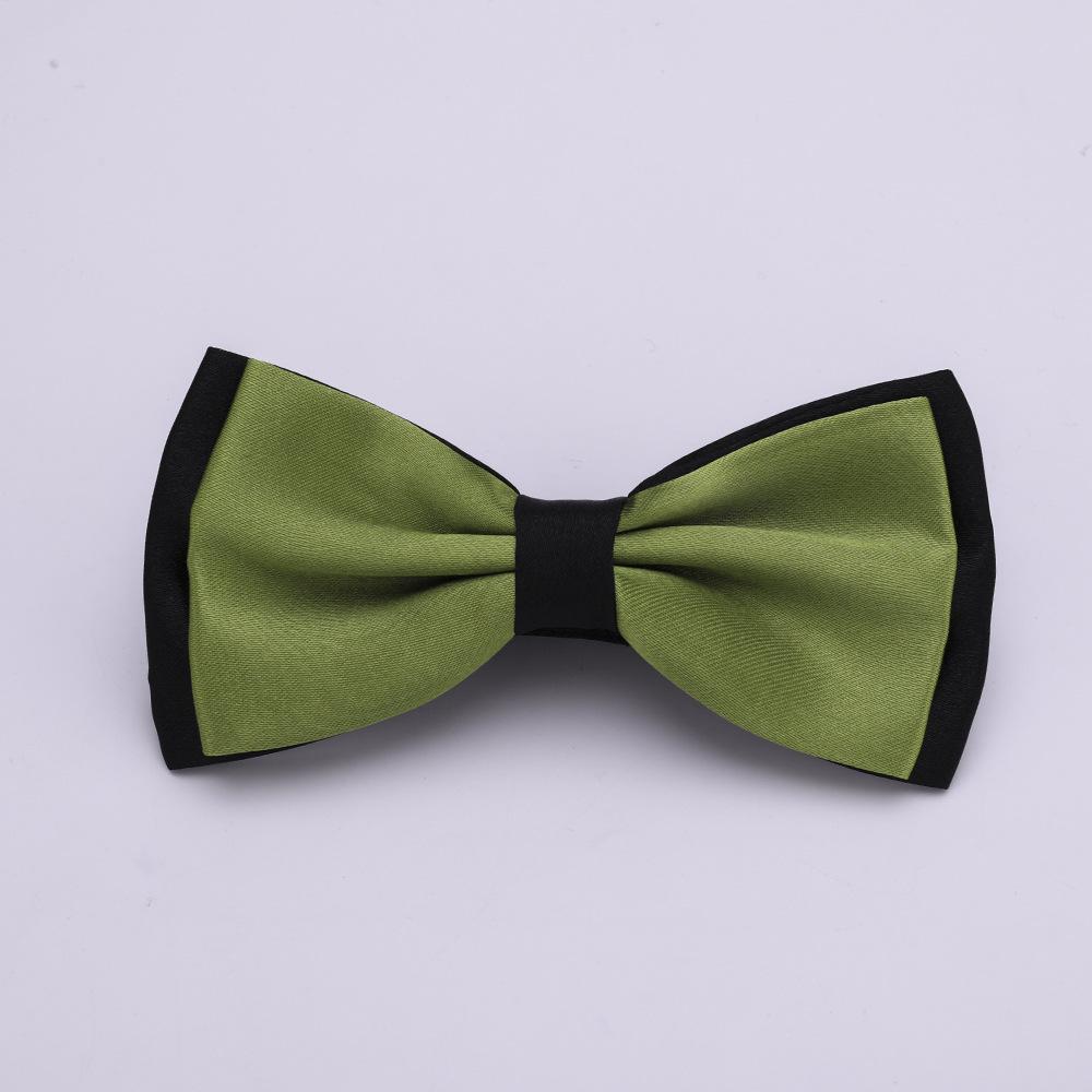 In-Stock Men s British Style Silk Two-Color Bow Tie for Stage d16