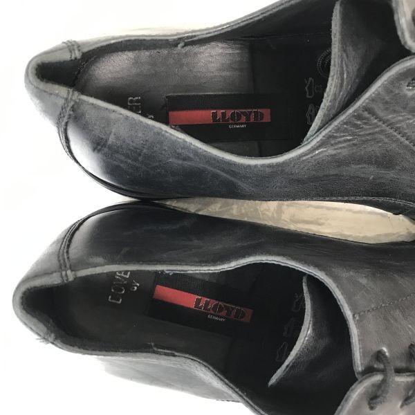 Lloyd Made In Germany Leather Swirl Moc Dress Shoes Size 8F 26.5cm Black(USED)