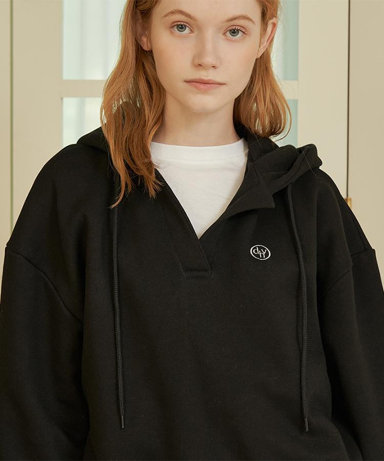 Dehebe Slit Open Hoodie [Black]