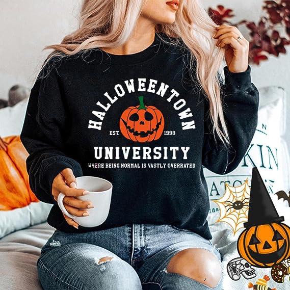 Halloweentown 1998 Halloween Round Neck Long Sleeve Casual Sweatshirt