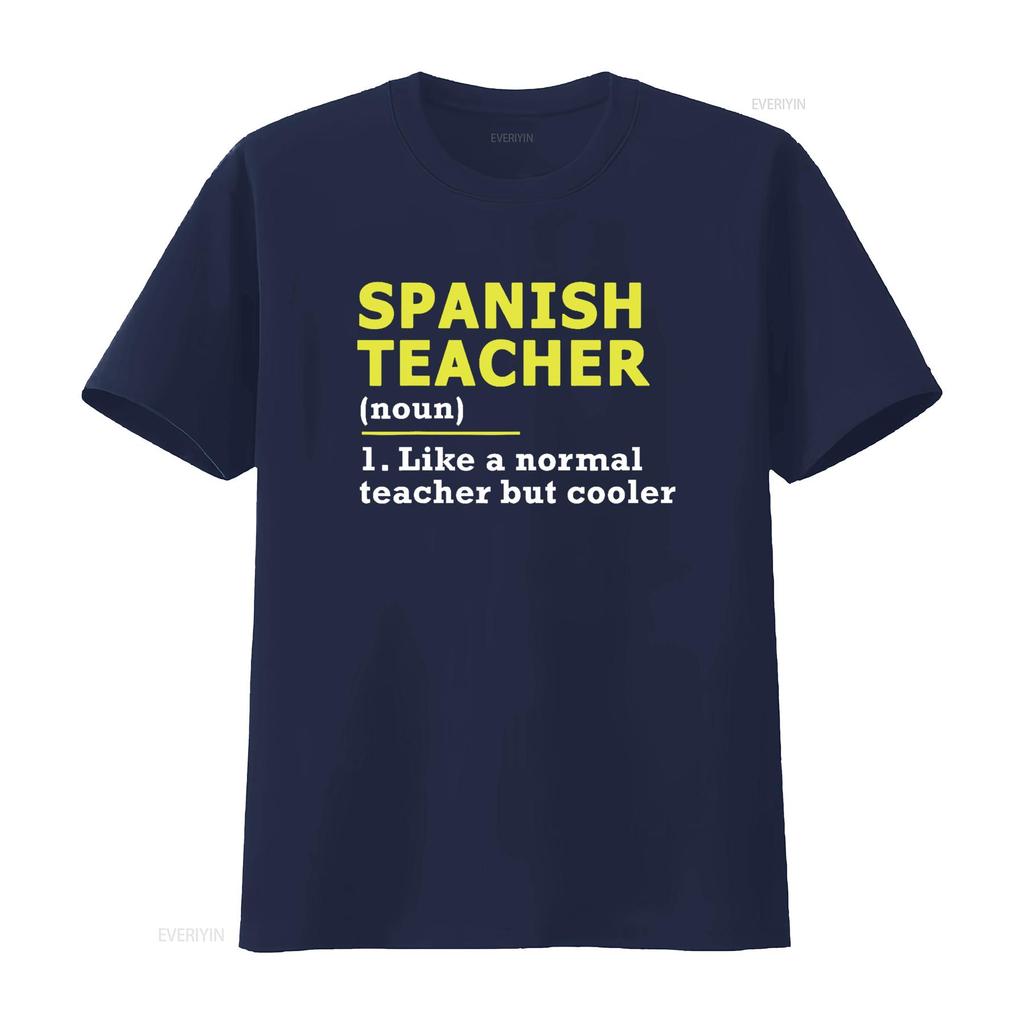 Funny Spanish Teacher T Shirt vintage Washed Slightly Comfortable Top For Everyday Wear Breathable streetwear Stylish Unisex