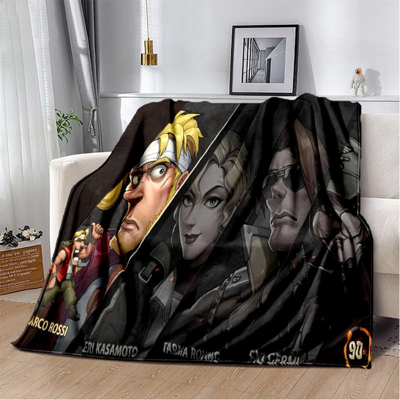 Classic Retro Game Metal Slug Gamer Soft Plush Blanket,Flannel Blanket Throw Blanket for Living Room Bedroom Bed Sofa Picnic Kid