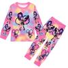 19801 Kids Girls Lily Lovebraids Anime Print Long Sleeves T-shirt Trousers Sets