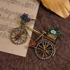 Vintage Classic Women Men Enamel Bicycle Pin Brooch Retro Lady Drip Oil Bike Badges Student Bag Buckles