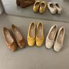 French Gentle Evening Wind Inner Height Increase Single Shoes Women 2025 New Bow Light Mouth Fairy Ballet Shoes Ladyshoes