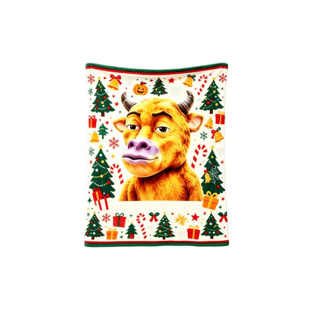 Flannel Throw Blanket 130150 cm Creative Print Soft Cozy for Bed, Sofa, Travel