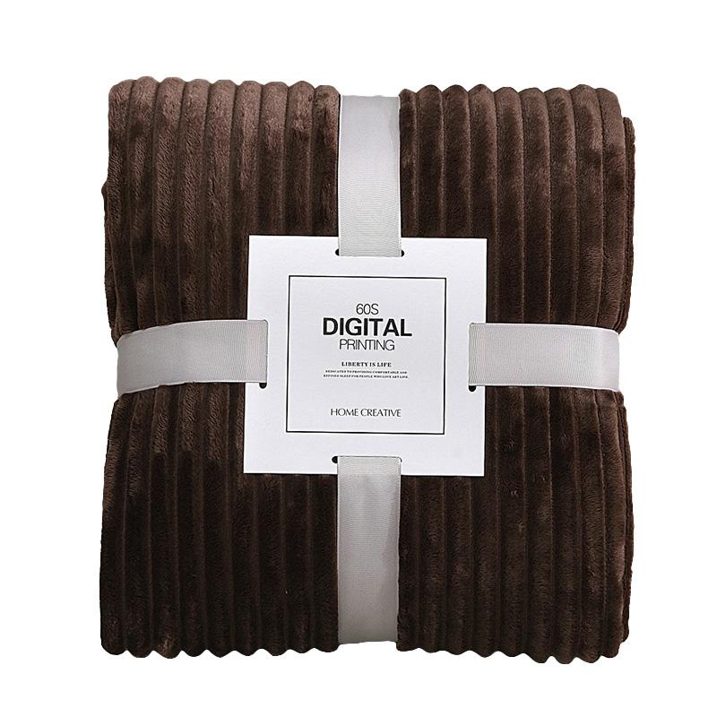 1PC Winter Home Thick Blanket Wide Striped Super Warm Small Sofa Bedding Blanket Flannel Throw Rug