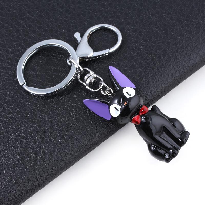 Anime Cute Black Cat Keychain Cartoon Cosplay Home delivery Props Pendant Keyring Wen Women Backpack Jewelry Accessories Gift