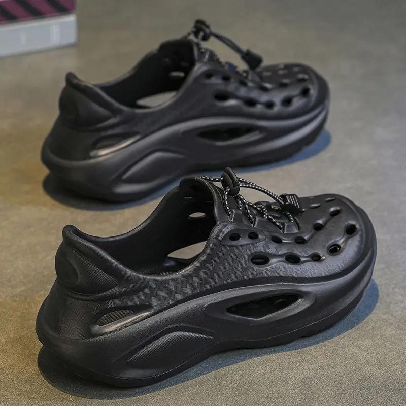 

Модные мужские сандалии для улицы, пляжные, с отверстиями, для повседневной носки, по акции, номер 41, дорогие, со скидкой, дышащие, для лета 2025, 39, обувь для мужчин 45